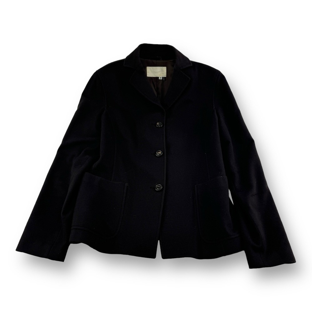 Cividini Brown Wool‎ 3 Button Ventless Blazer Womens Size 46